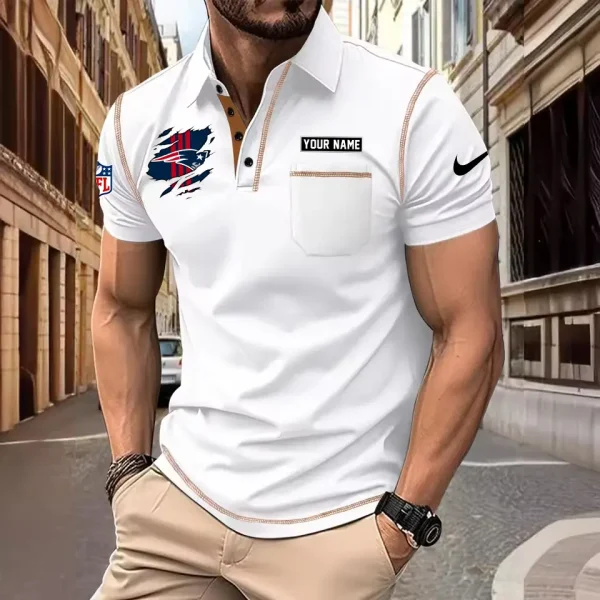 New England Patriots Summer Fashion Polo Shirts for Men Minimalist Men's Short Sleeve Tee SPTCPSSMS054 - Image 2