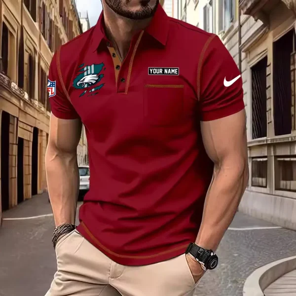 Philadelphia Eagles Summer Fashion Polo Shirts for Men Minimalist Men's Short Sleeve Tee SPTCPSSMS058 - Image 4