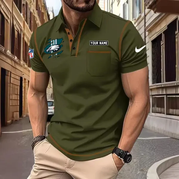 Philadelphia Eagles Summer Fashion Polo Shirts for Men Minimalist Men's Short Sleeve Tee SPTCPSSMS058 - Image 5