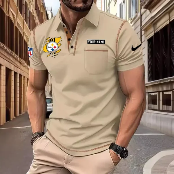 Pittsburgh Steelers Summer Fashion Polo Shirts for Men Minimalist Men's Short Sleeve Tee SPTCPSSMS059 - Image 6