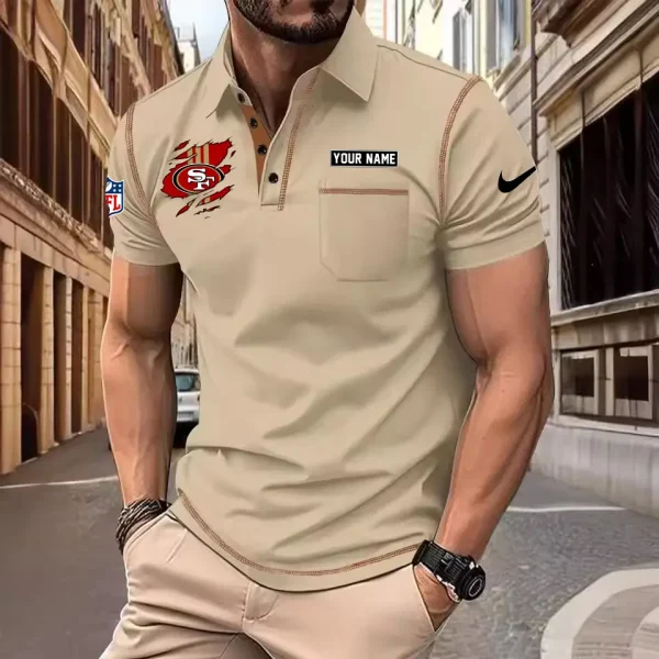 San Francisco 49ers Summer Fashion Polo Shirts for Men Minimalist Men's Short Sleeve Tee SPTCPSSMS060