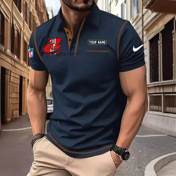 Tampa Bay Buccaneers Summer Fashion Polo Shirts for Men Minimalist Men's Short Sleeve Tee SPTCPSSMS062 - Image 6