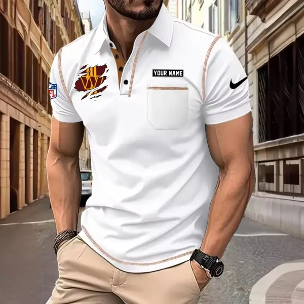 Washington Commanders Summer Fashion Polo Shirts for Men Minimalist Men's Short Sleeve Tee SPTCPSSMS064 - Image 2