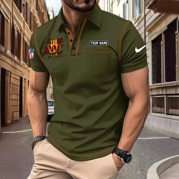 Washington Commanders Summer Fashion Polo Shirts for Men Minimalist Men's Short Sleeve Tee SPTCPSSMS064 - Image 5
