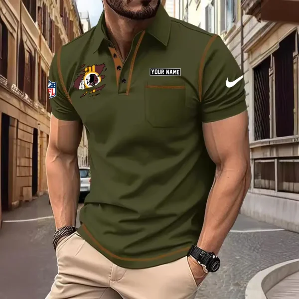 Washington Redskins Summer Fashion Polo Shirts for Men Minimalist Men's Short Sleeve Tee SPTCPSSMS065 - Image 2