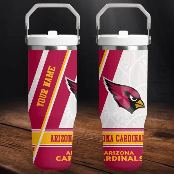 Arizona Cardinals Portable Car Cup Stainless Steel 304 Tumbler Water Bottle 30oz AZFST290
