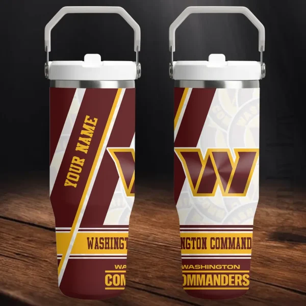 Washington Commanders Portable Car Cup Stainless Steel 304 Tumbler Water Bottle 30oz AZFST293