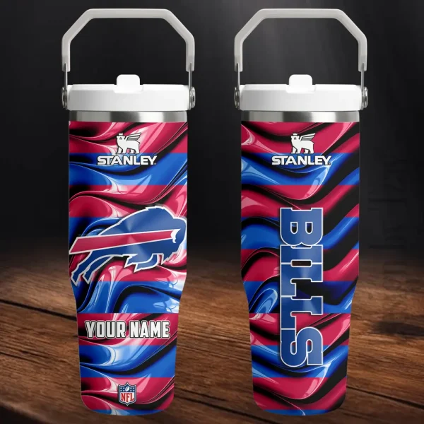 Buffalo Bills Portable Car Cup Stainless Steel 304 Tumbler Water Bottle 30oz AZFST297