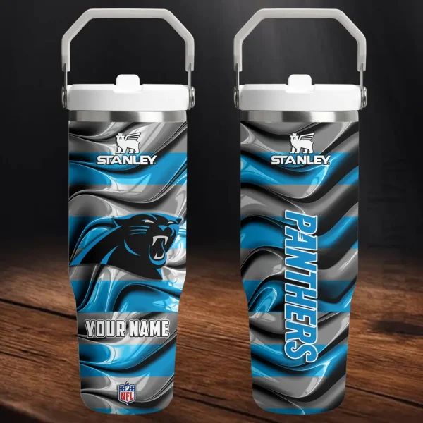 Carolina Panthers Portable Car Cup Stainless Steel 304 Tumbler Water Bottle 30oz AZFST298