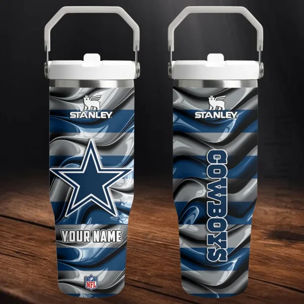 Dallas Cowboys Portable Car Cup Stainless Steel 304 Tumbler Water Bottle 30oz AZFST302