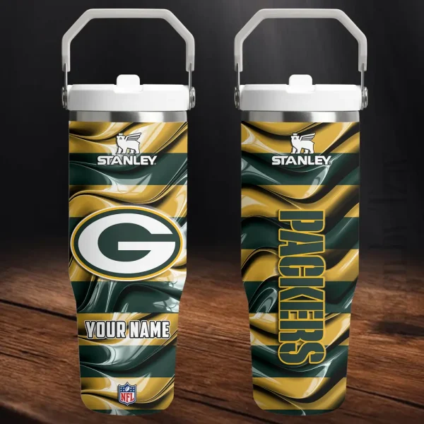 Green Bay Packers Portable Car Cup Stainless Steel 304 Tumbler Water Bottle 30oz AZFST305