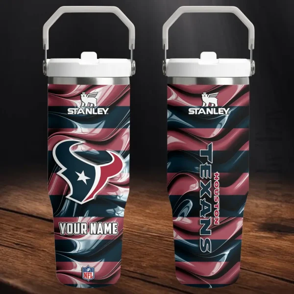 Houston Texans Portable Car Cup Stainless Steel 304 Tumbler Water Bottle 30oz AZFST306