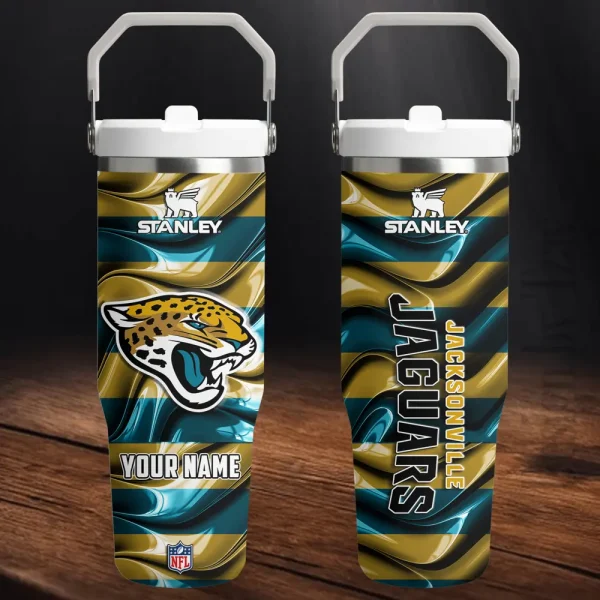 Jacksonville Jaguars Portable Car Cup Stainless Steel 304 Tumbler Water Bottle 30oz AZFST308