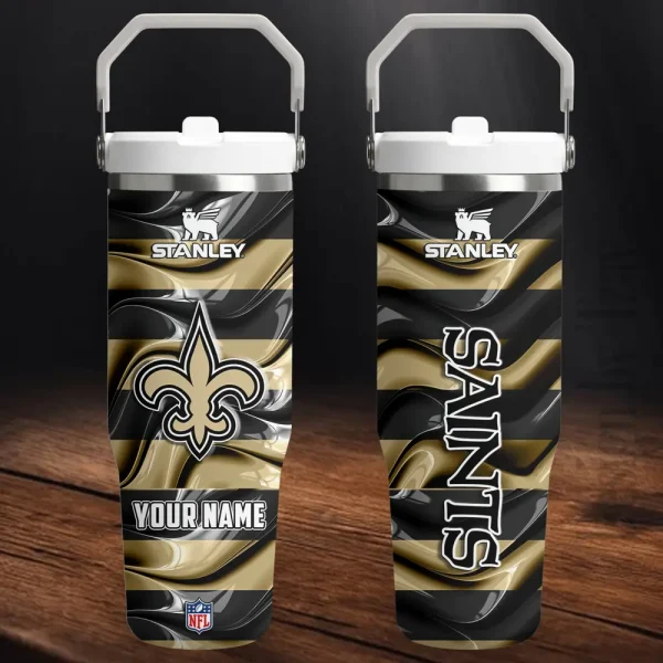 New Orleans Saints Portable Car Cup Stainless Steel 304 Tumbler Water Bottle 30oz AZFST316