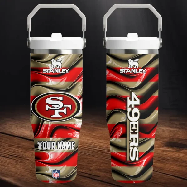 San Francisco 49ers Portable Car Cup Stainless Steel 304 Tumbler Water Bottle 30oz AZFST321