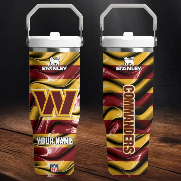 Washington Commanders Portable Car Cup Stainless Steel 304 Tumbler Water Bottle 30oz AZFST325