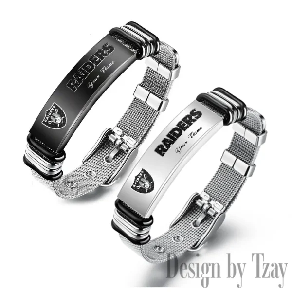 Las Vegas Raiders Bracelet Perfect Gift For Fans SPTSBRACELET049 - Image 3