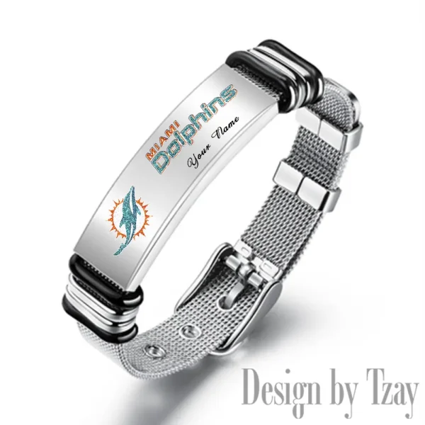 Miami Dolphins Bracelet Perfect Gift For Fans SPTSBRACELET052 - Image 3