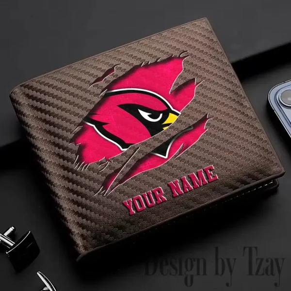 Arizona Cardinals Carbon Wallet ID Credit Card Holder License Money Bag SPTCWCCH001 - Image 2
