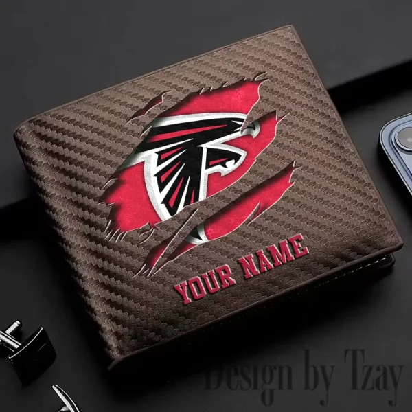 Atlanta Falcons Carbon Wallet ID Credit Card Holder License Money Bag SPTCWCCH002 - Image 2