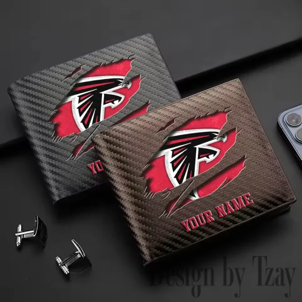 Atlanta Falcons Carbon Wallet ID Credit Card Holder License Money Bag SPTCWCCH002 - Image 3