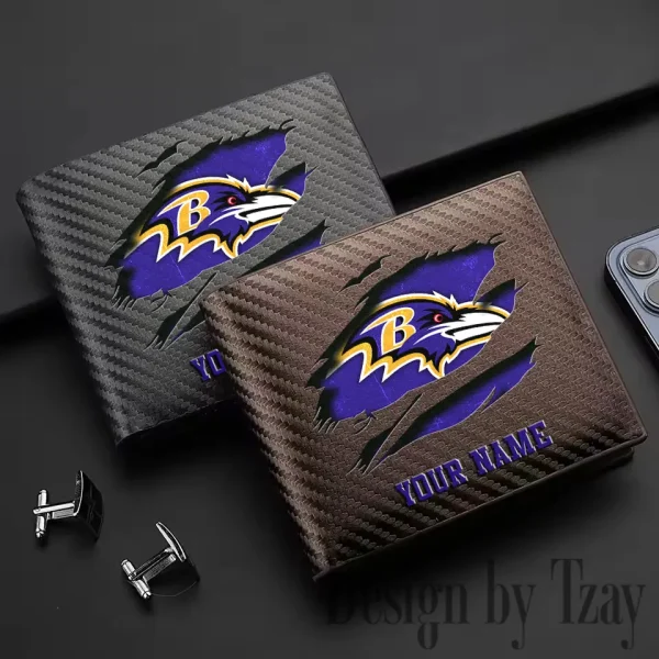 Baltimore Ravens Carbon Wallet ID Credit Card Holder License Money Bag SPTCWCCH003