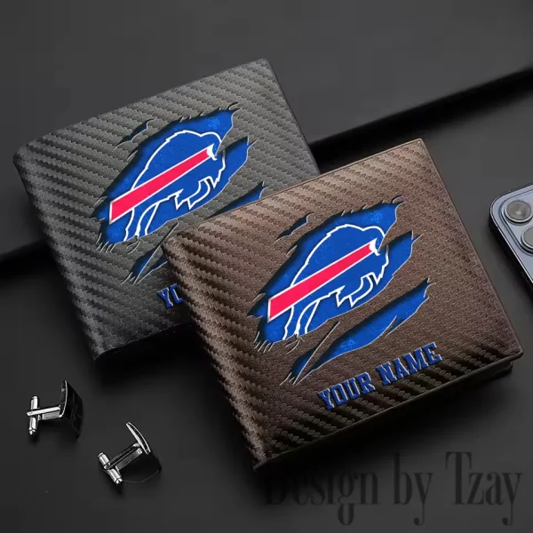 Buffalo Bills Carbon Wallet ID Credit Card Holder License Money Bag SPTCWCCH004