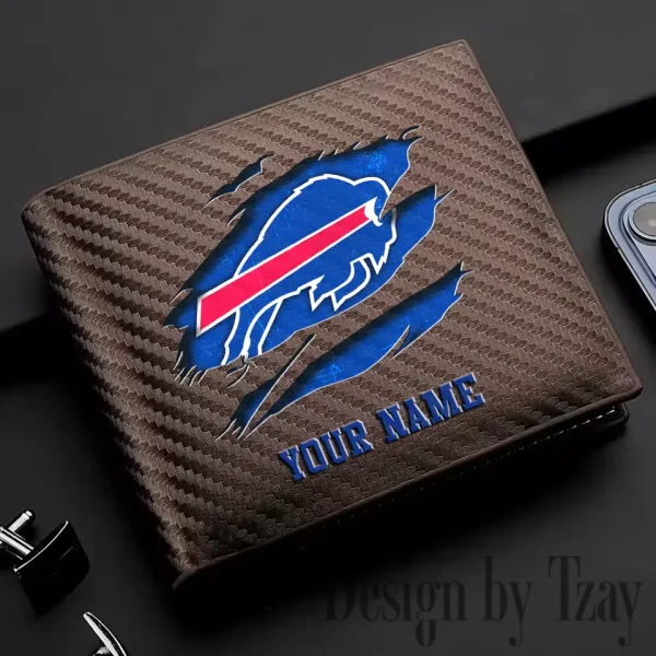 Buffalo Bills Carbon Wallet ID Credit Card Holder License Money Bag SPTCWCCH004 - Image 3