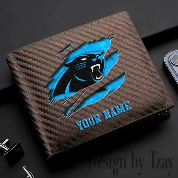 Carolina Panthers Carbon Wallet ID Credit Card Holder License Money Bag SPTCWCCH005 - Image 3