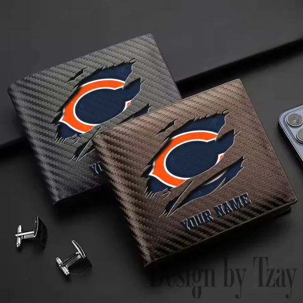 Chicago Bears Carbon Wallet ID Credit Card Holder License Money Bag SPTCWCCH006 - Image 2