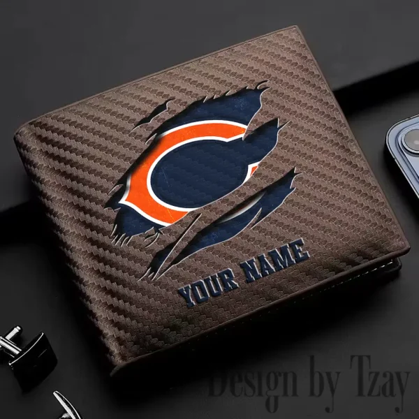 Chicago Bears Carbon Wallet ID Credit Card Holder License Money Bag SPTCWCCH006 - Image 3