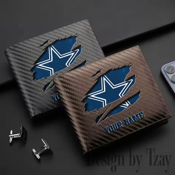 Dallas Cowboys Carbon Wallet ID Credit Card Holder License Money Bag SPTCWCCH009