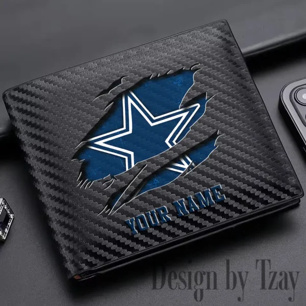Dallas Cowboys Carbon Wallet ID Credit Card Holder License Money Bag SPTCWCCH009 - Image 2