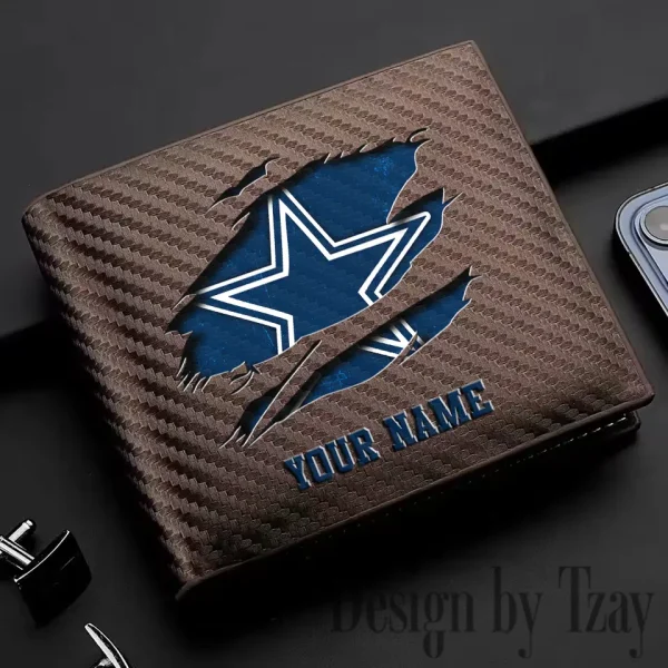 Dallas Cowboys Carbon Wallet ID Credit Card Holder License Money Bag SPTCWCCH009 - Image 3