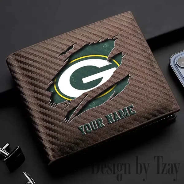 Green Bay Packers Carbon Wallet ID Credit Card Holder License Money Bag SPTCWCCH012