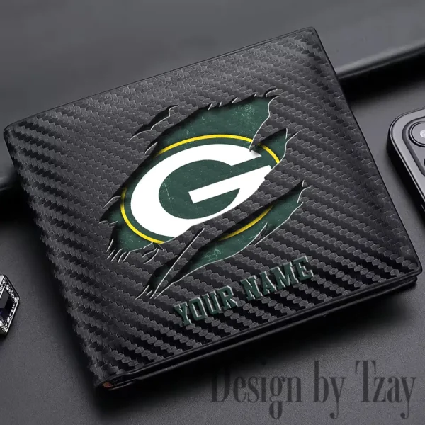 Green Bay Packers Carbon Wallet ID Credit Card Holder License Money Bag SPTCWCCH012 - Image 2