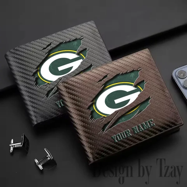 Green Bay Packers Carbon Wallet ID Credit Card Holder License Money Bag SPTCWCCH012 - Image 3
