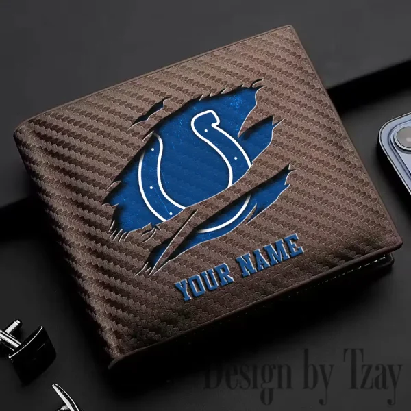 Indianapolis Colts Carbon Wallet ID Credit Card Holder License Money Bag SPTCWCCH014