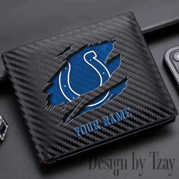 Indianapolis Colts Carbon Wallet ID Credit Card Holder License Money Bag SPTCWCCH014 - Image 2