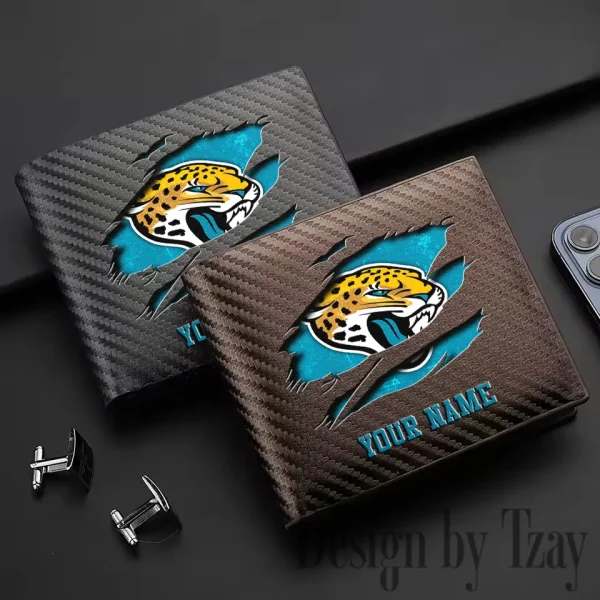 Jacksonville Jaguars Carbon Wallet ID Credit Card Holder License Money Bag SPTCWCCH015 - Image 3