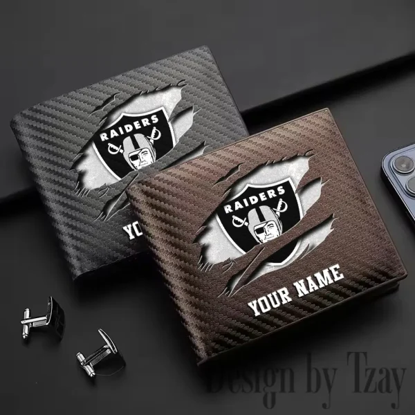 Las Vegas Raiders Carbon Wallet ID Credit Card Holder License Money Bag SPTCWCCH017 - Image 3