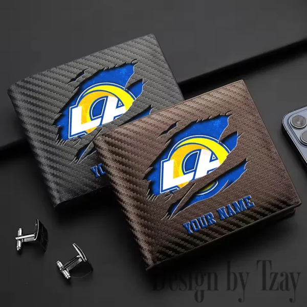 Los Angeles Rams Carbon Wallet ID Credit Card Holder License Money Bag SPTCWCCH019 - Image 2