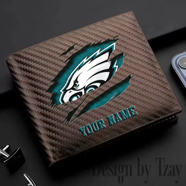 Philadelphia Eagles Carbon Wallet ID Credit Card Holder License Money Bag SPTCWCCH026 - Image 3