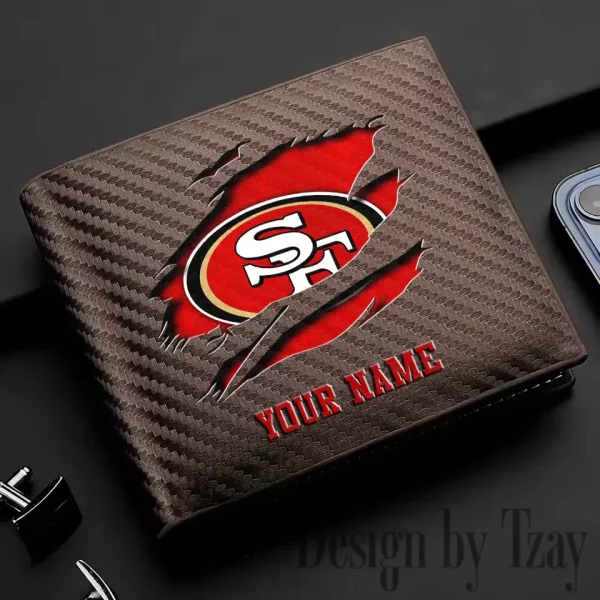 San Francisco 49ers Carbon Wallet ID Credit Card Holder License Money Bag SPTCWCCH028 - Image 2