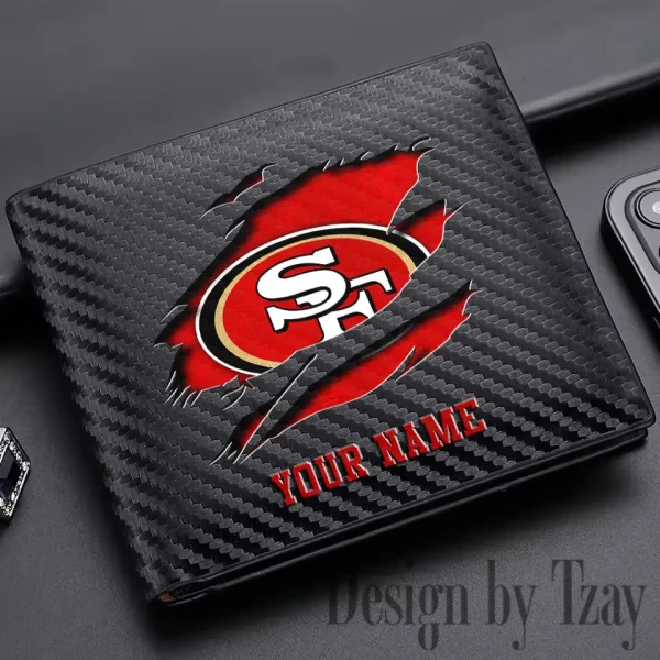 San Francisco 49ers Carbon Wallet ID Credit Card Holder License Money Bag SPTCWCCH028 - Image 3