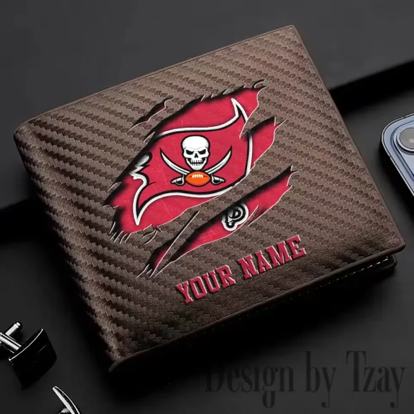 Tampa Bay Buccaneers Carbon Wallet ID Credit Card Holder License Money Bag SPTCWCCH030