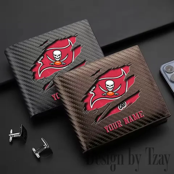 Tampa Bay Buccaneers Carbon Wallet ID Credit Card Holder License Money Bag SPTCWCCH030 - Image 3