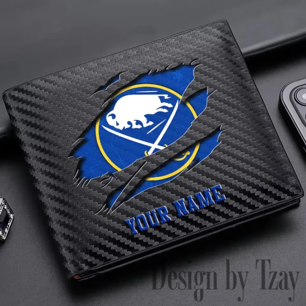 Buffalo Sabres  NHL Carbon Wallet ID Credit Card Holder License Money Bag SPTCWCCH035