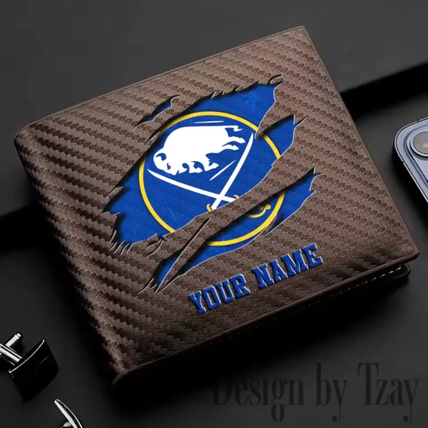 Buffalo Sabres  NHL Carbon Wallet ID Credit Card Holder License Money Bag SPTCWCCH035 - Image 3