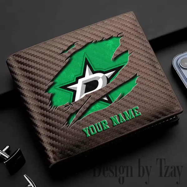 Dallas Stars NHL Carbon Wallet ID Credit Card Holder License Money Bag SPTCWCCH041